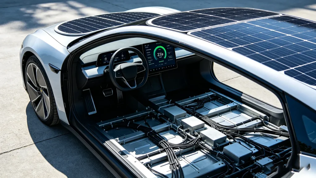 Discussion on the Feasibility of Vehicle-Mounted Photovoltaics Application in the New Energy Vehicle Sector 4 durable harness for rooftop solar,vibration‑proof automotive wiring