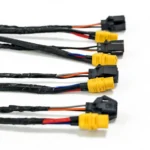 Charging connection wiring harness and cables for cleaning and service robots