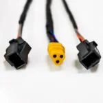 Charging connection wiring harness and cables for cleaning and service robots